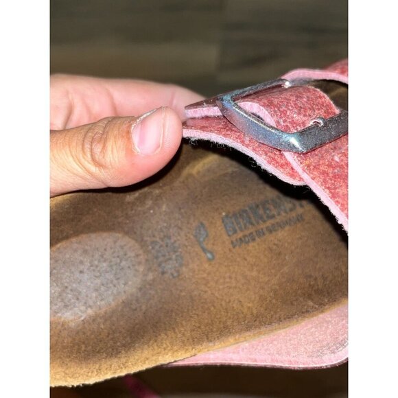 Birkenstock Pink Glitter Arizona Sandals Girl Size 34 SIze 2 - Picture 6 of 8